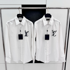 루이비통 로고 오버핏 롱 프린팅 셔츠