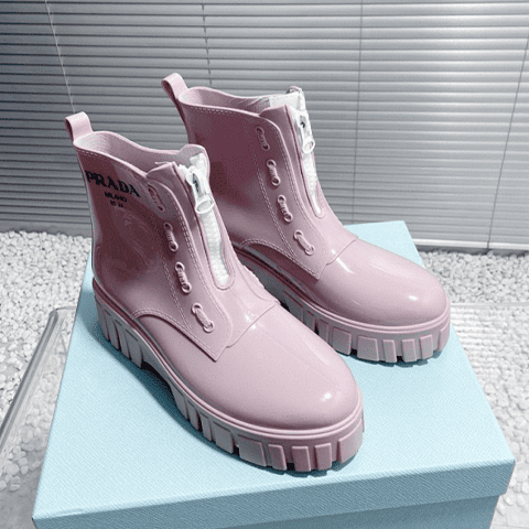 프라다 지퍼 레인부츠