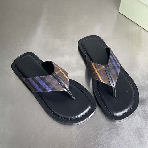 버버리 체크 쪼리 플립플랍