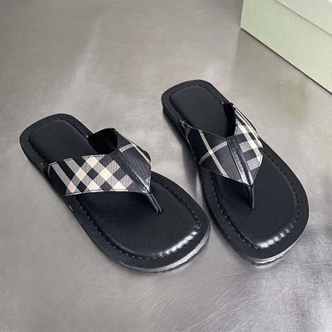버버리 체크 쪼리 플립플랍