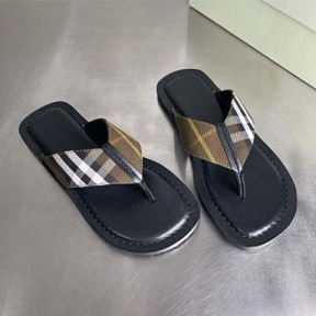 버버리 체크 쪼리 플립플랍